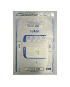 TripLOK Tamper Evident Security Bags, 20in x 28in, Clear, Carton Of 100