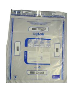 TripLOK Tamper Evident Security Bags, 20in x 24in, Clear, Carton Of 250