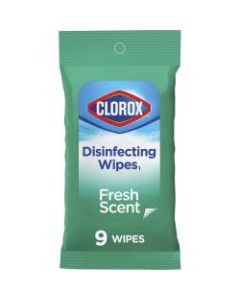 Clorox Disinfecting Wipes, Bleach-Free Cleaning Wipes - Wipe - Fresh Scent - 9 / Packet - 5376 / Pallet - White