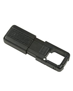 Verbatim 8GB TUFF-CLIP 97014 USB 2.0 Flash Drive - 8 GB - USB 2.0 - Black - Lifetime Warranty