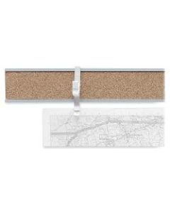 Advantus Cork Map Rails, 1in x 96in, Satin