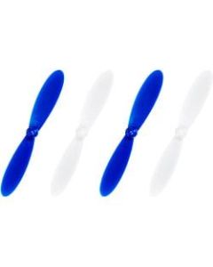 Hubsan X4 H107C Rotor Blades, 0.2inH x 0.5inW x 2inD, Blue/White, Pack Of 4, H107CA42