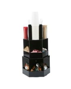 Mind Reader Revolving Condiment Holder, 18-Compartments, 21-1/2inH x 12inW x 12inD, Black
