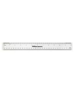 Office Depot Brand Acrylic Ruler, 12in, Clear