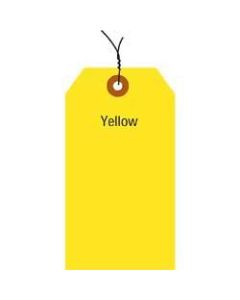 Office Depot Brand Fluorescent Prewired Shipping Tags, #7, 5 3/4in x 2 7/8in, Yellow, Box Of 1,000
