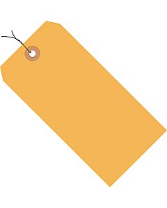Office Depot Brand Fluorescent Prewired Shipping Tags, #7, 5 3/4in x 2 7/8in, Orange, Box Of 1,000