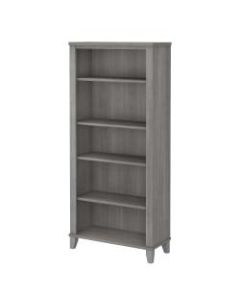 Bush Furniture Somerset 66inH 5-Shelf Bookcase, Platinum Gray, Standard Delivery