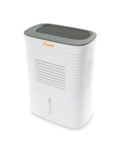 Crane 4 Pint Compact Dehumidifier with Timer Function, 300 Sq Ft. Coverage, 5 1/2in x 9in x 12in, White