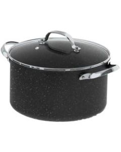 The Rock 6 Qt Stockpot w\Glass Lid - - Glass Lid, Forged Aluminum Base, Stainless Steel Handle - Cooking - Dishwasher Safe - Oven Safe - Sauce Pot1.50 gal - 2 Piece(s) Pieces per Serving(s) Case