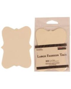 JAM Paper Gift Tags, 3in x 4in, Ivory Fashion, Pack Of 10