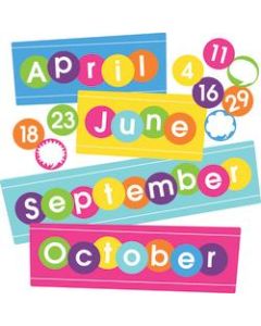 Barker Creek Calendar Month And Number Set, 12in x 5in, Happy, Pre-K - College