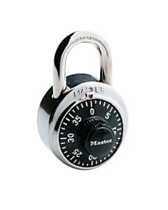 Master Lock Combination Padlock, Black/Chrome