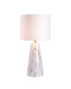 Kenroy Boda Table Lamp, 29-1/2inH, White Shade/Marble Base