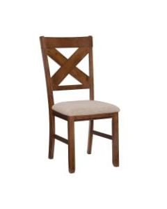Powell Home Fashions Kraven Dining Side Chair, Set of 2, Tan/Brown