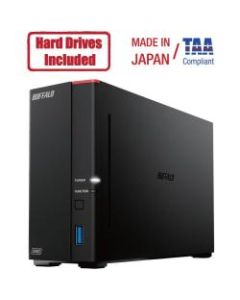 Buffalo LinkStation 710D 4TB Hard Drives Included (1 x 4TB, 1 Bay) - -  1.30 GHz - 1 x HDD Supported - 1 x HDD Installed - 4 TB Installed HDD Capacity - 2 GB RAM - Serial ATA/600 Controller