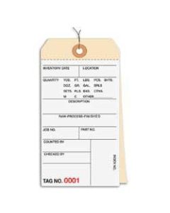 Prewired Manila Inventory Tags, 2-Part Carbonless, 5500-5999, Box Of 500