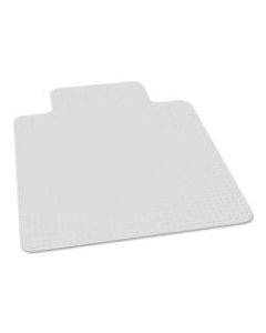 SKILCRAFT Biobased Chair Mat With Lip for Low/Medium Pile Carpet, 45in x 53in, Clear (AbilityOne 7220016568328)