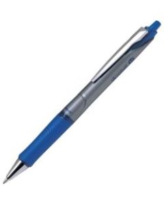 Pilot Acroball Pro Hybrid Ink Ballpoint Pen - Medium Pen Point - 1 mm Pen Point Size - Refillable - Retractable - Blue Advanced Ink Ink - Silver Barrel - Tungsten Carbide Tip - 12 / Dozen