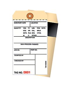 Manila Inventory Tags, 2-Part Carbon Style, 0-499, Box Of 500