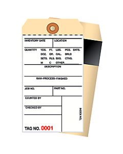 Manila Inventory Tags, 2-Part Carbon Style, 1500-1999, Box Of 500