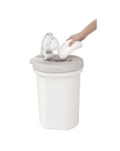 Safety 1st Easy Saver Circular Plastic Diaper Pail, 18inH x 13inW x 14 1/2inD, White