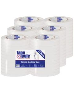 Tape Logic Color Masking Tape, 3in Core, 0.5in x 180ft, White, Case Of 72