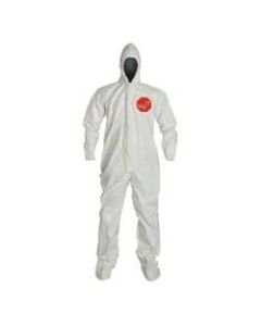 DuPont Tychem SL Coveralls With Hood, 3XL, White, Pack Of 12