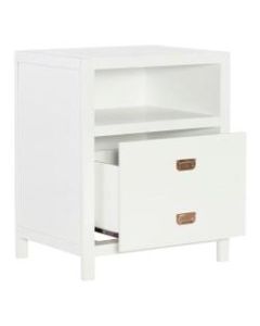 Linon Home Decor Products Lacey 1-Drawer End Table, 27inH x 22inW x 17inD, White