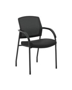 HON Lota Stacking Multi-Purpose Side Chair, Fixed Loop Arms, Black