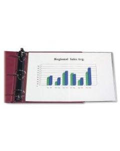 C-Line Panoramic Fold-Out Heavyweight Poly Sheet Protectors - Clear, Center Loading, 11 x 8-1/2, 25/BX, 62237