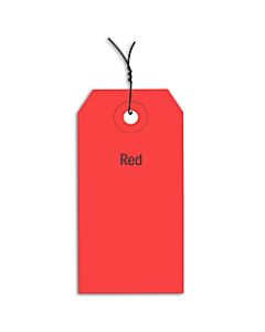 Office Depot Brand Prewired Color Shipping Tags, #1, 2 3/4in x 1 3/8in, Red, Box Of 1,000