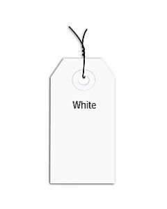 Office Depot Brand Prewired Color Shipping Tags, #1, 2 3/4in x 1 3/8in, White, Box Of 1,000