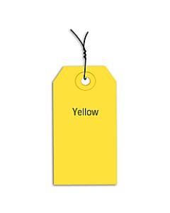 Office Depot Brand Prewired Color Shipping Tags, #2, 3 1/4in x 1 5/8in, Yellow, Box Of 1,000