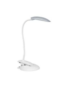 Simple Designs Flexi LED Rounded Clip-On Lamp, 16inH, Gray