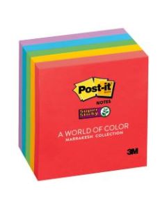 Post-it Super Sticky Notes, 3in x 3in, Marrakesh, Pack Of 5 Pads