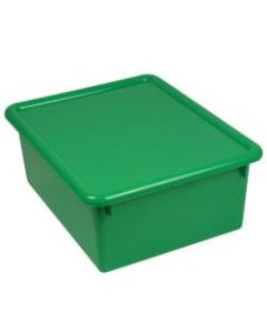 Stowaway 5in Letter Box With Lid, Small Size, 5in x 10 1/2in x 13in, Green, Pack Of 3