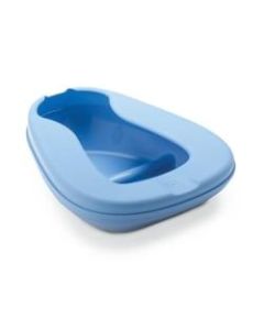 Medline Autoclavable Bedpans, 4 1/4inH x 11inW x 13inD, Blue, Pack Of 12