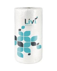 Livi Solaris Paper Two-ply Kitchen Roll Towel - 2 Ply - 9in x 11in - 85 Sheets/Roll - White - Fiber - Absorbent, Eco-friendly, Soft, Embossed - For Kitchen - 30 / Carton
