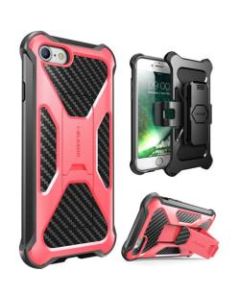 i-Blason Transformer Carrying Case (Holster) Apple iPhone 8 Smartphone - Pink - Impact Resistant Exterior, Shock Absorbing Interior - Polycarbonate - Holster, Belt Clip