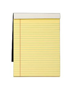 TOPS Docket Gold Premium Writing Pad, 8 1/2in x 11 3/4in, Legal Ruled, 70 Sheets, Canary