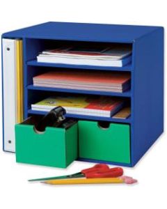 Pacon Classroom Keepers Management Center, 12 7/16inH x 13 1/2inW x 12 7/16inD, Blue