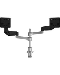 R-Go Caparo 4 Desk Mount for Monitor - Matte Silver, Black - Yes - 2 Display(s) Supported - 26in Screen Support - 39.68 lb Load Capacity - 75 x 75, 100 x 100 VESA Standard