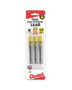 Pentel Super Hi-Polymer Lead Refills, #2 B, 0.9 mm, Pack Of 45