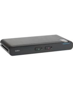 Belkin Dual-Head, 2-port KVM, with Audio & CAC port - 2 Computer(s) - 1 Local User(s) - 3840 x 2160 - 7 x USB - Desktop, Under Table - TAA Compliant