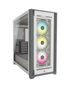 Corsair iCUE 5000X RGB Tempered Glass Mid-Tower ATX PC Smart Case - White