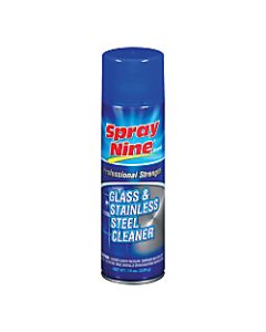 Spray Nine Professional Strength Stainless Steel/Glass Cleaner, Lemon Scent, 19 Oz Bottle