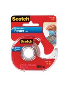 Scotch Removable Poster Tape, 3/4in x 150in, Clear