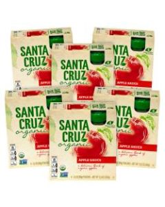 Santa Cruz Organic Apple Sauce Pouches, 3.2 Oz, Box Of 4 Pouches, Case Of 6 Boxes