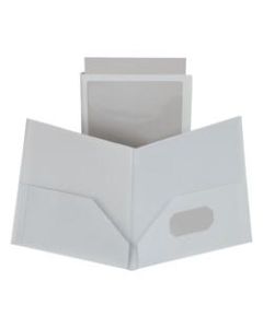 Oxford ViewFolio Twin-Pocket Folder, 8 1/2in x 11in, White