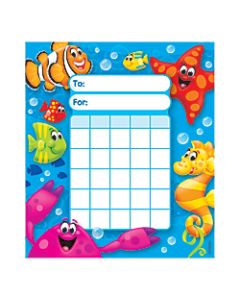 TREND Incentive Pad, Sea Buddies, 5 1/4in x 6in, Assorted Colors, Pad Of 36 Charts